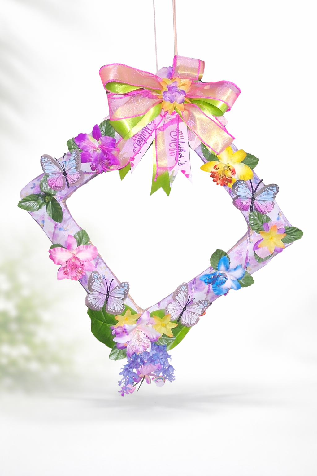 One-of-a-Kind Spring Butterfly Floral Wreath – Luxury Handmade Door Décor – Terilee’s Unique Designs